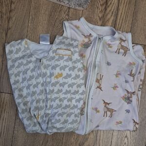 2 Sleep Sacks - Animal Prints - 1 Medium, 1 Large